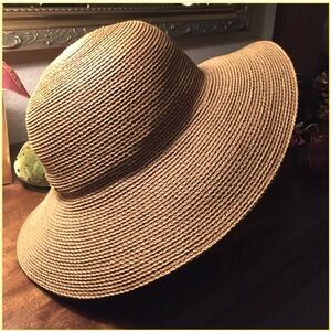 Eric Javits Hampton’s Wide Brim Hat - Stylish Tan Wide Brim Hat